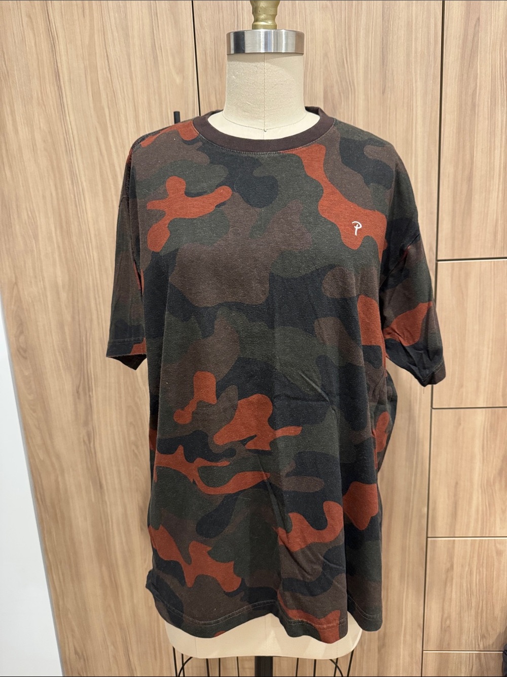 Patta Camouflage Short Sleeve Tee in Black & Brown